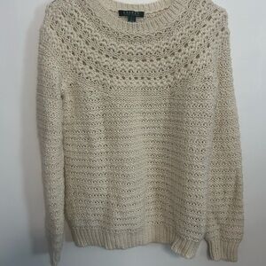 Lauren Ralph Lauren Cream Knit Sweater
